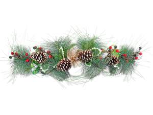 Artificial Christmas garlands and flowers