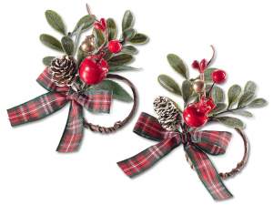 Artificial Christmas garlands and flowers