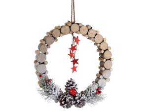 Artificial Christmas garlands and flowers