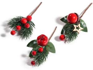Artificial Christmas garlands and flowers