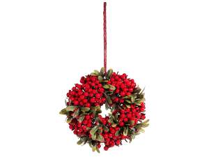 Artificial Christmas garlands and flowers