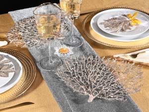 Wholesale glitter christmas fan branch