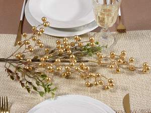 wholesale branch berries gold christmas