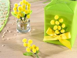 Artificial flowers mimosa sprig