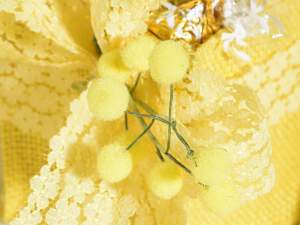 Artificial flowers mimosa sprig