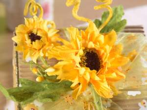 Artificial sunflowers bunches