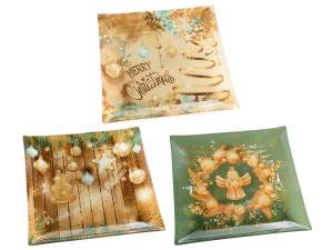Grossiste assiettes en verre de Noël