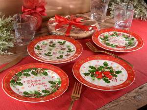 grossiste d'assiettes de Noël décorées