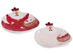 assiette de Pâques en gros poule
