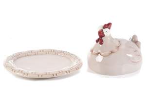 Poule en plateau plat en gros