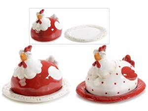 plateau assiette en gros poule