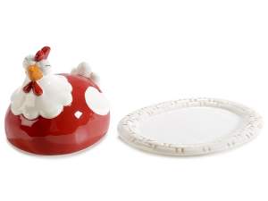 plateau assiette en gros poule