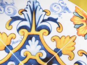 grossiste assiettes géométriques en majolique