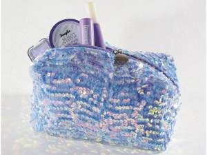 Grossisti astucci beauty stoffa paillettes