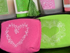 Ingrosso  trousse astuccio panno colorato