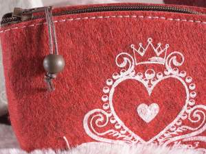 ingrosso astuccio cuore feltro