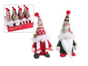 ingrosso addobbo albero gnomi mamma babbo natale