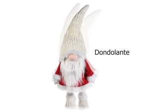 Ingrosso Babbo Natale vetrina dondolante tessuto
