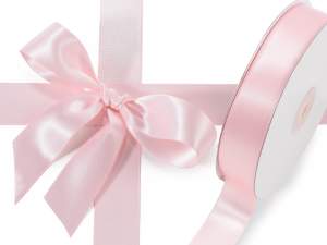 Wholesale candy pink double satin ribbon