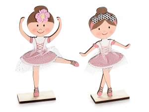 Grossista ballerina decorativa legno