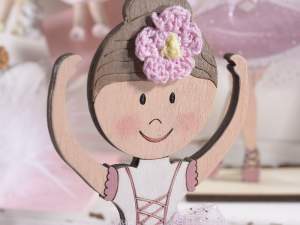 Grossista ballerina decorativa legno