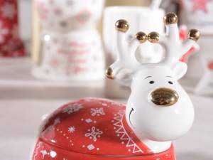 Ingrosso barattolo natale renna ceramica
