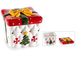 ingrosso barattolo contenitore natale in ceramica