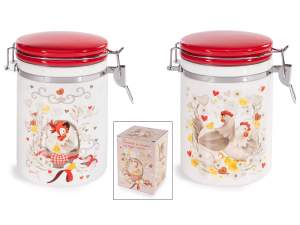 ingrosso barattolo cucina ermetico gallinelle