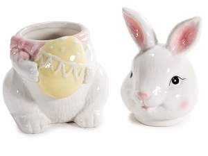 ingrosso portadolci ceramica coniglio pasqua