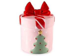 ingrosso barattolo biscottiera natale ceramica