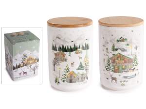 ingrosso contenitore natale ceramica bamboo