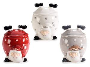 Ingrosso barattolo ceramica Babbo Natale