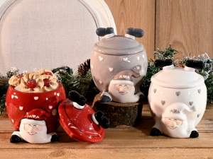 Ingrosso barattolo ceramica Babbo Natale