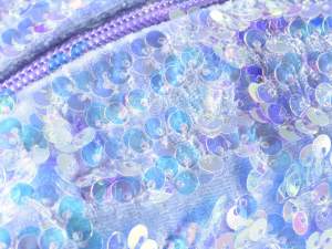 Beauty case wholesalers in sequin fabric