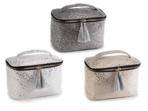 Ingrosso beauty case stoffa donna