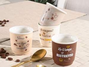 ingrosso bicchierini caffè scritte