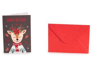 ingrosso biglietto natale con busta