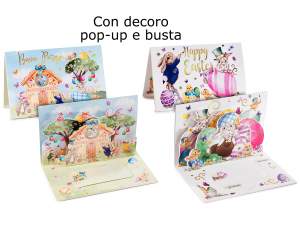 ingrosso biglietto auguri pasqua 3d busta