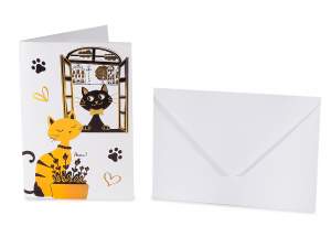 ingrosso biglietto regalo gatto pop up 3d