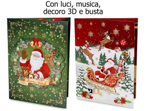 ingrosso biglietto auguri natale 3d