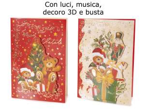 ingrosso bigliettini di natale busta musica
