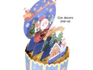 ingrosso biglietto natale 3d popup busta