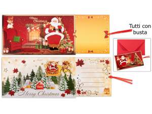 ingrosso biglietto busta natale scorrevole