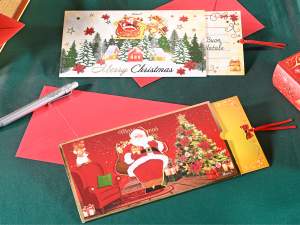 ingrosso biglietto busta natale scorrevole