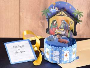ingrosso bigliettino presepe auguri natale