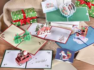 ingrosso set biglietto natale pop up