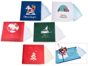 ingrosso set biglietto natale pop up