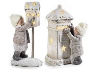 Ingrosso bimbi decorativi ceramica luce led