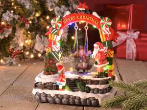 ingrosso pezzo villaggio di natale luci musica