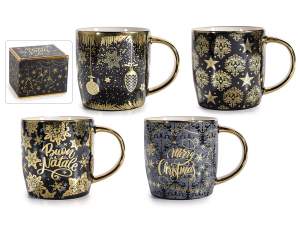 Wholesale black and gold Christmas cup